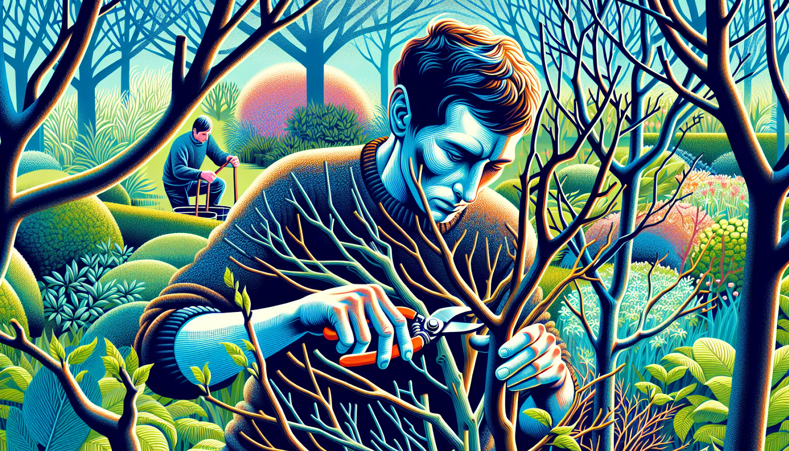 Pruning trees and shrubs in the garden