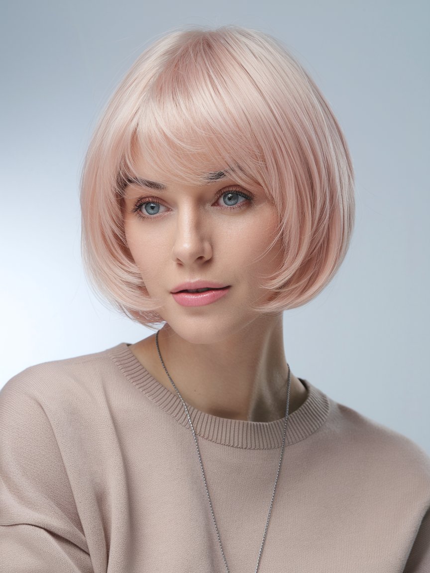 54. Edgy Short Pastel Bob