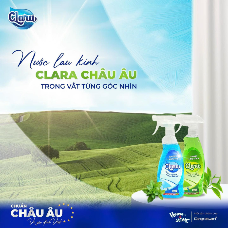 Bộ đôi Nước lau kính Clara