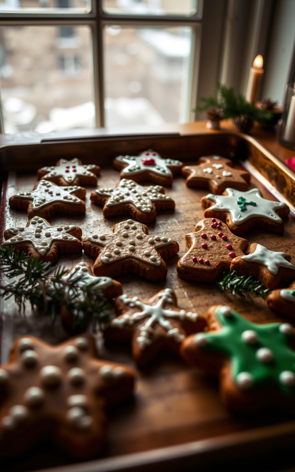 Holiday Gingerbread Cookies With Royal Icing