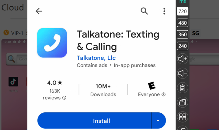 Download & Install Talkatone using Redfinger