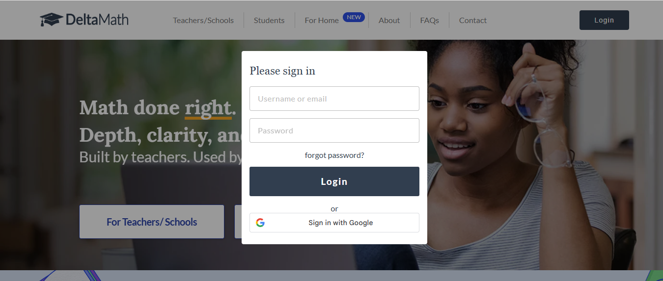 Delta Math login