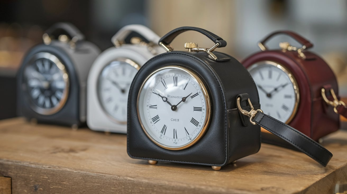 desgranges leather clock bag