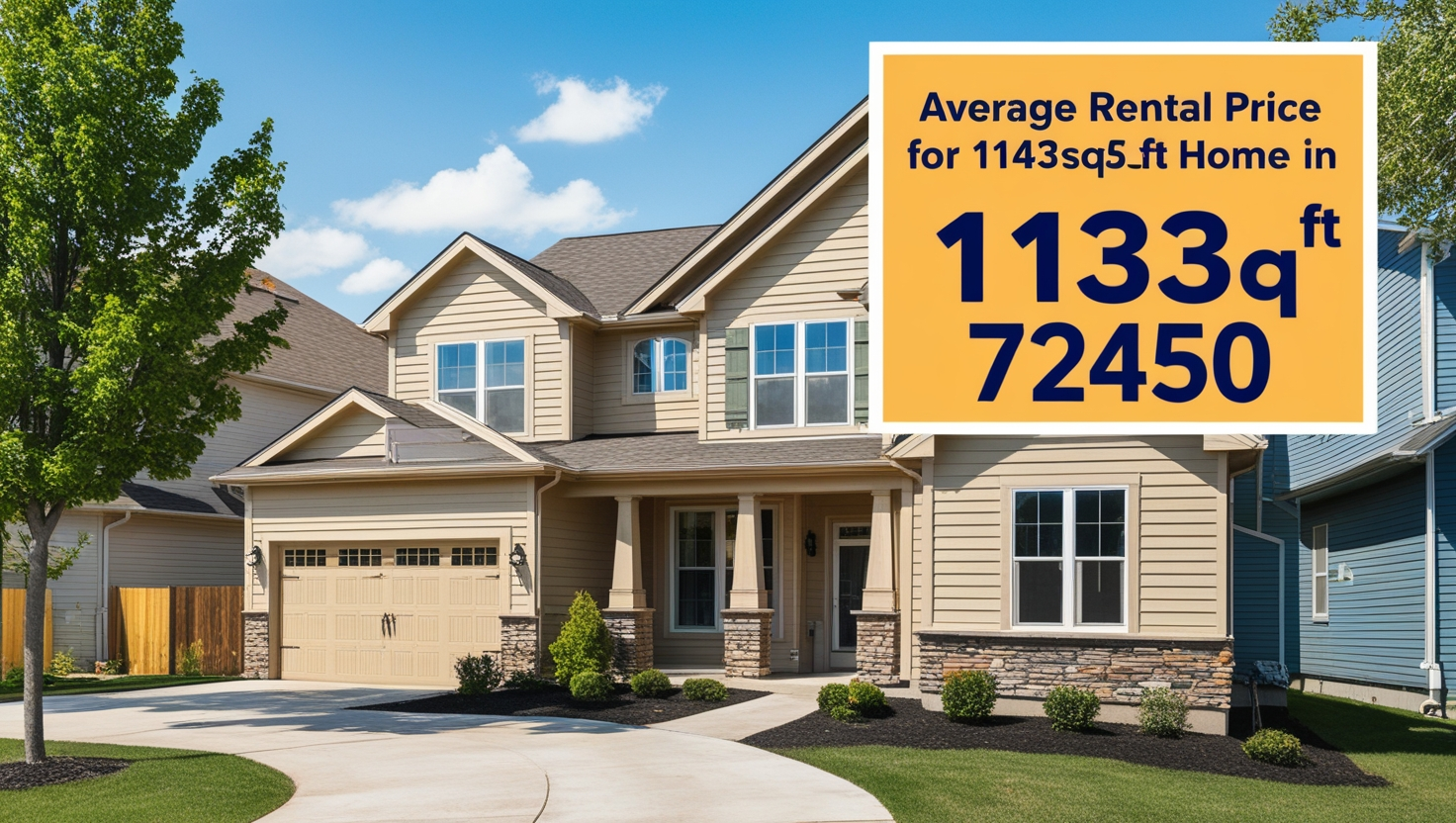 average rental price for 1143sqft home in 72450​