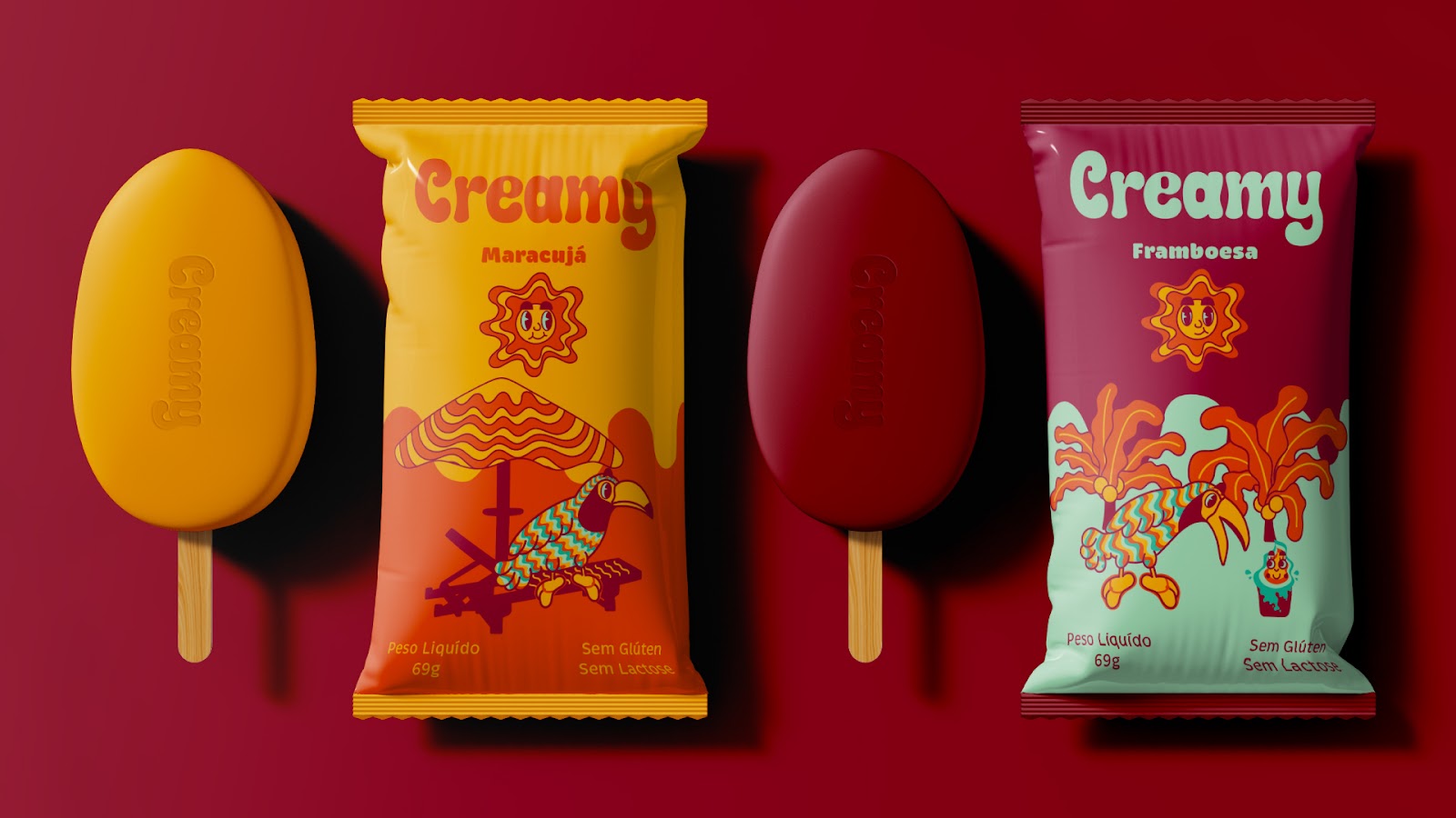 Image from the Creamy: Branding and Visual Identity Rooted in Rio's Vibrant Culture article on Abduzeedo