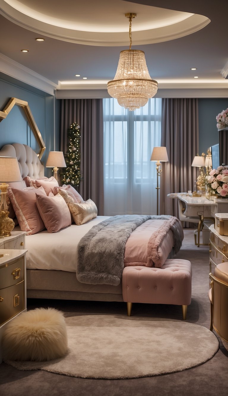 A lavish kids' bedroom in Harrods, featuring 23 luxury furnishings and decor in the children's division