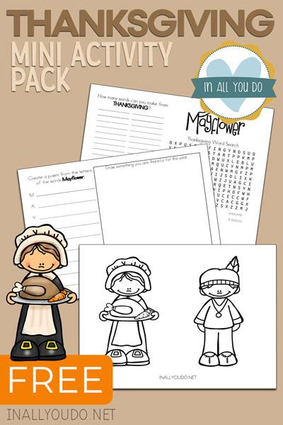  thanksgiving activity pack 