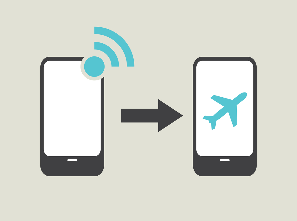 The concept of airplane mode on a phone