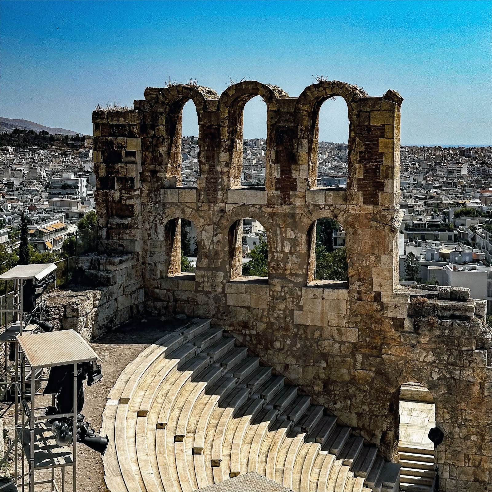 The Acropolis of Athens a side wall still standing