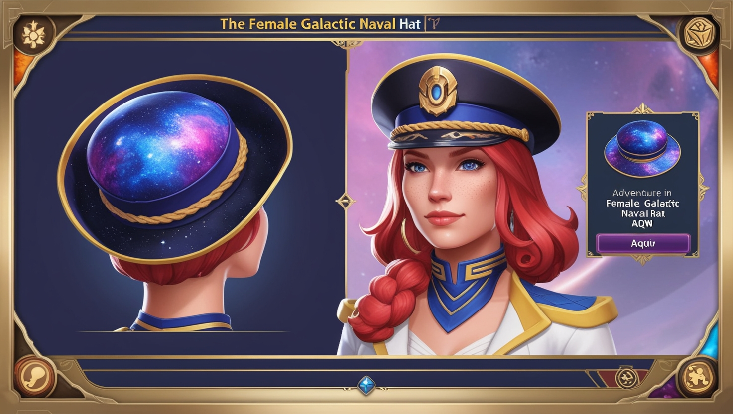 Female Galactic Naval Hat AQW