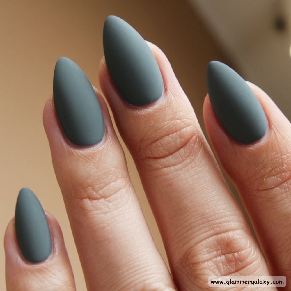 Winter Gray Nails having Understated Slate Gray
