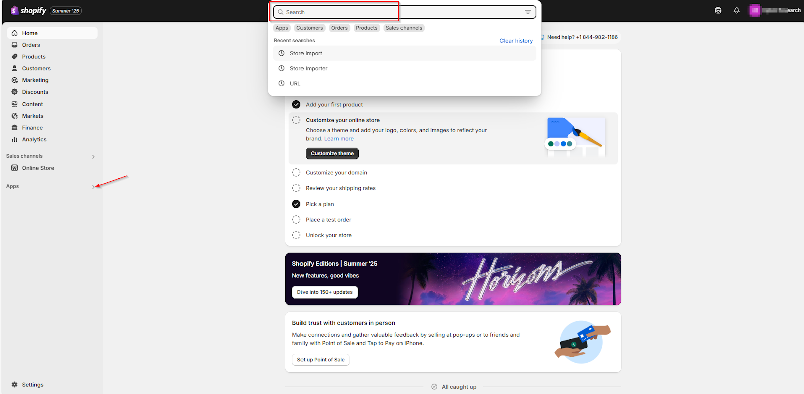 Download and install the Store Importer app in your Shopify admin. Open “Apps” from Shopify admin and type  “Shopify Importer”. 
