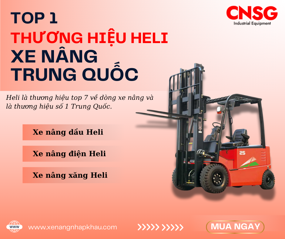 Top 5 thương hiệu xe nâng Trung Quốc bán chạy nhất năm 2024