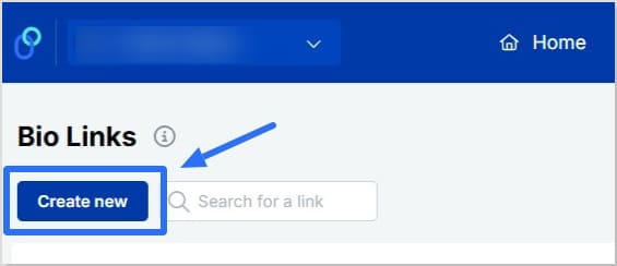 Click on Create new button