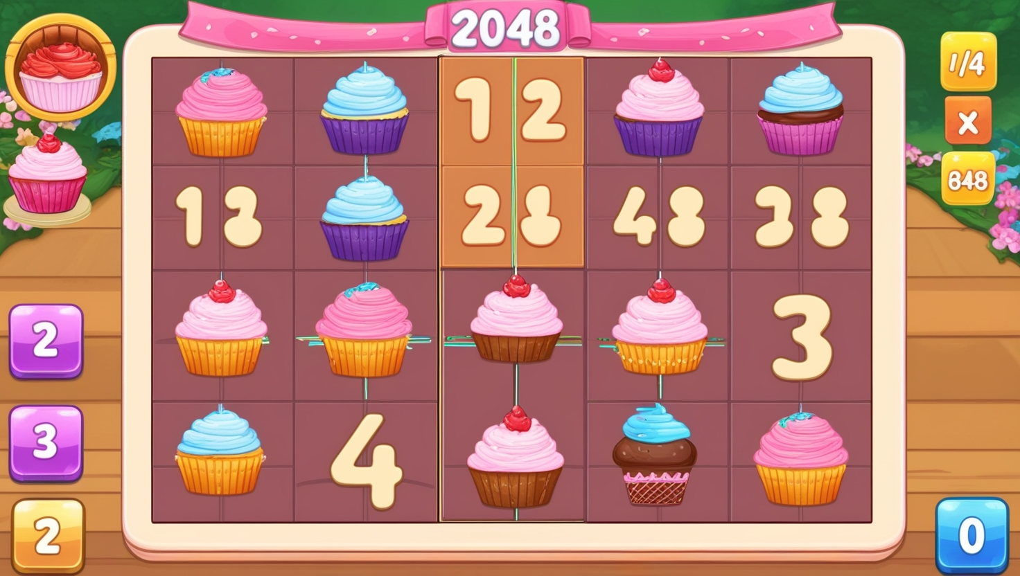  2048 Cupcake Game