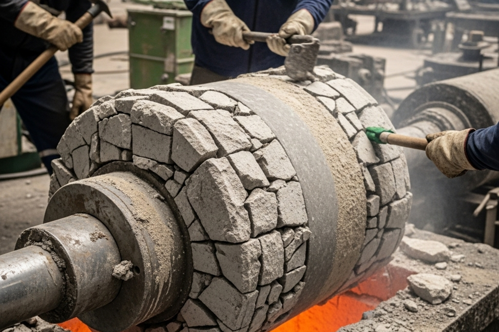 Solidification Stage in Manufacturing of Sugar Mill Lotus Rollers 