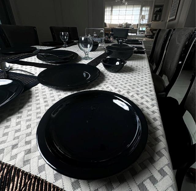 Black Melamine Dinner Set - Patex Studios