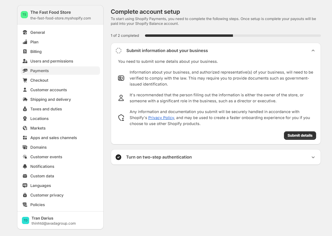 Verifying Identity On Shopify Payments