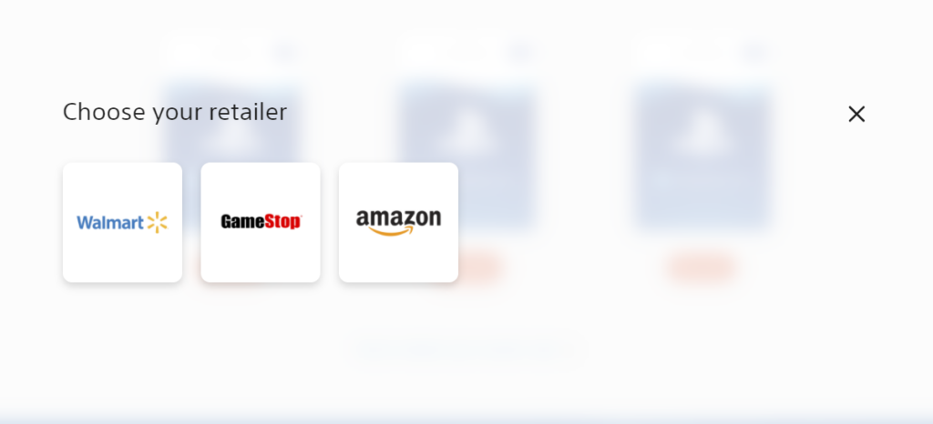 Three Playstation gift card retailer options