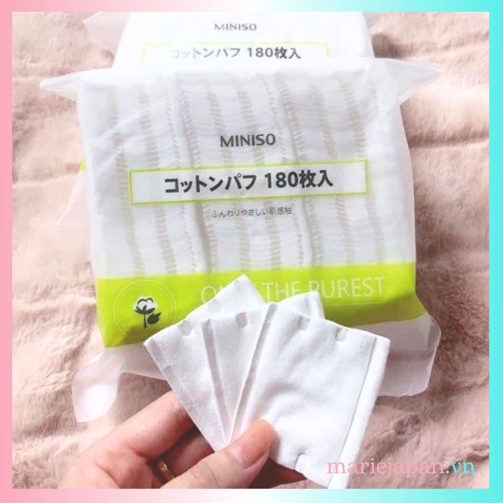 Lưu ý khi sử dụng bông tẩy trang Miniso 180 miếng