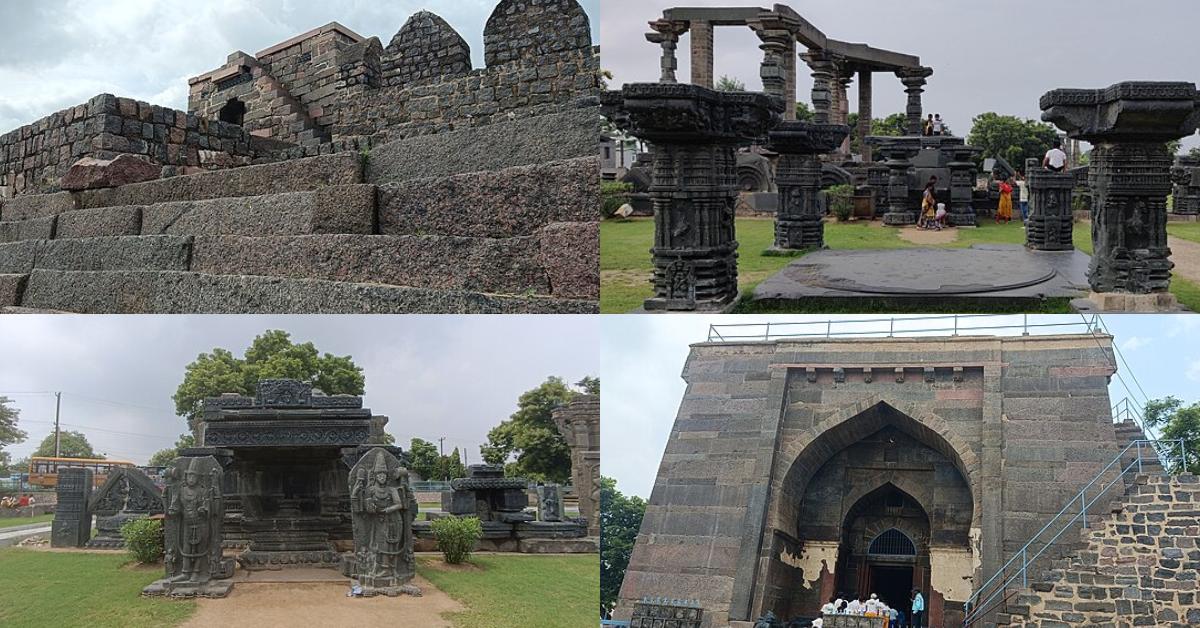 Warangal fort pillars and architecture