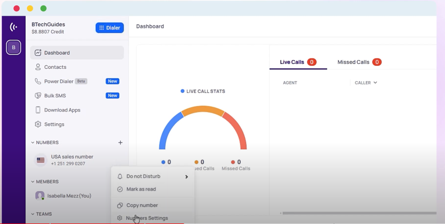 Navigate to Number Settings-axiabits