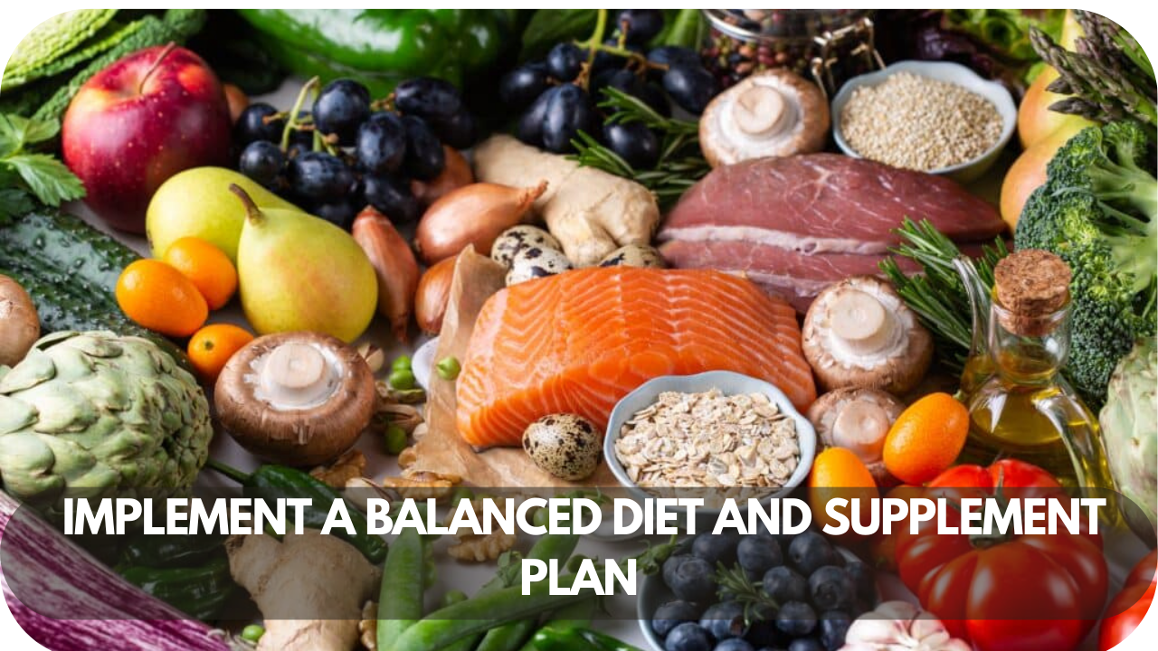 an illustration of a Balanced Diet and Supplement Plan