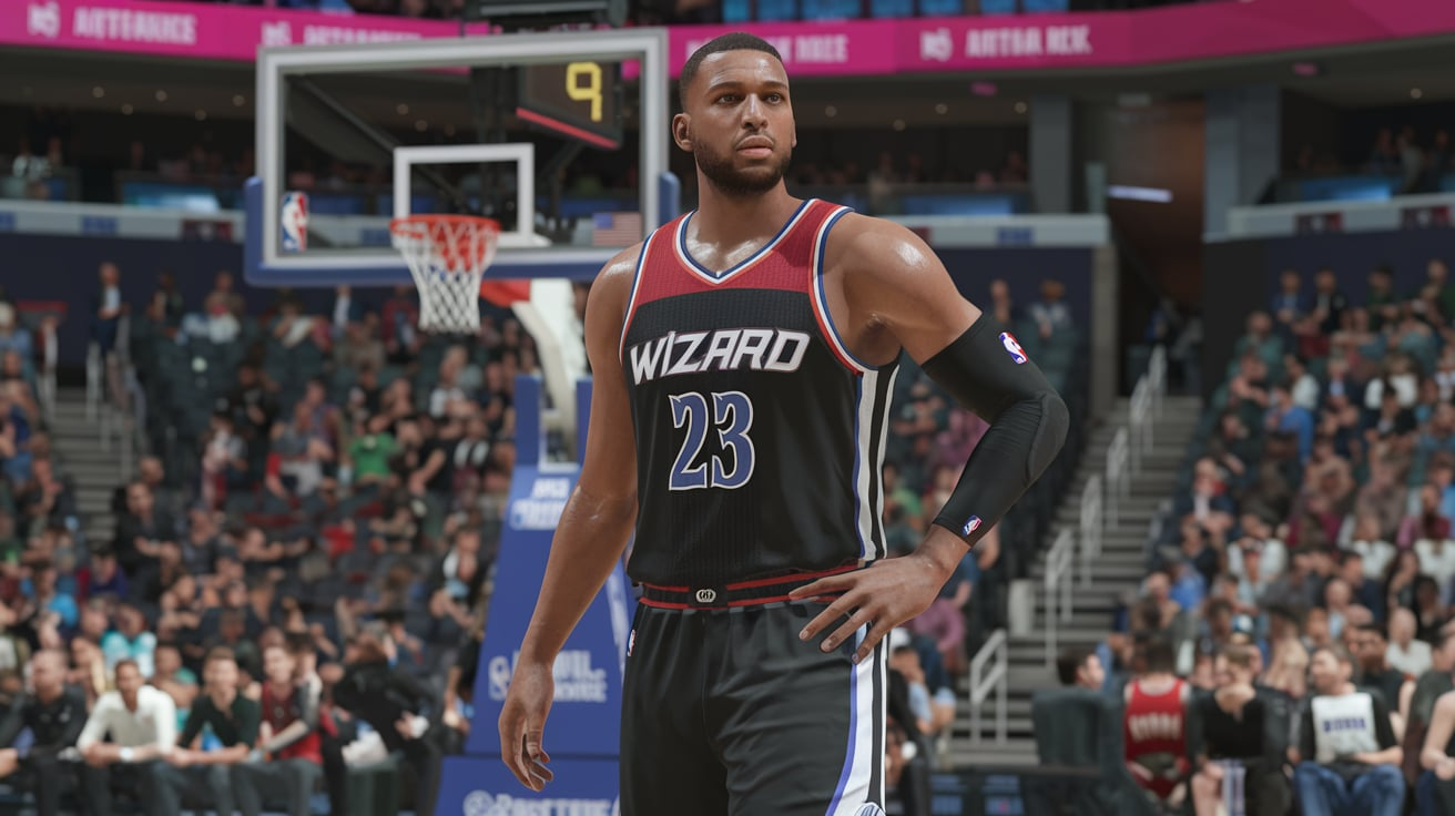 Wizards Black Jerseys Mahmood NBA 2K