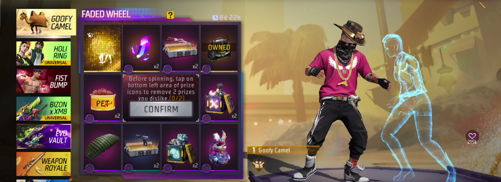 Free Fire Ramadan 2025: Unlock Goofy Camel Emote in Faded Wheel Event