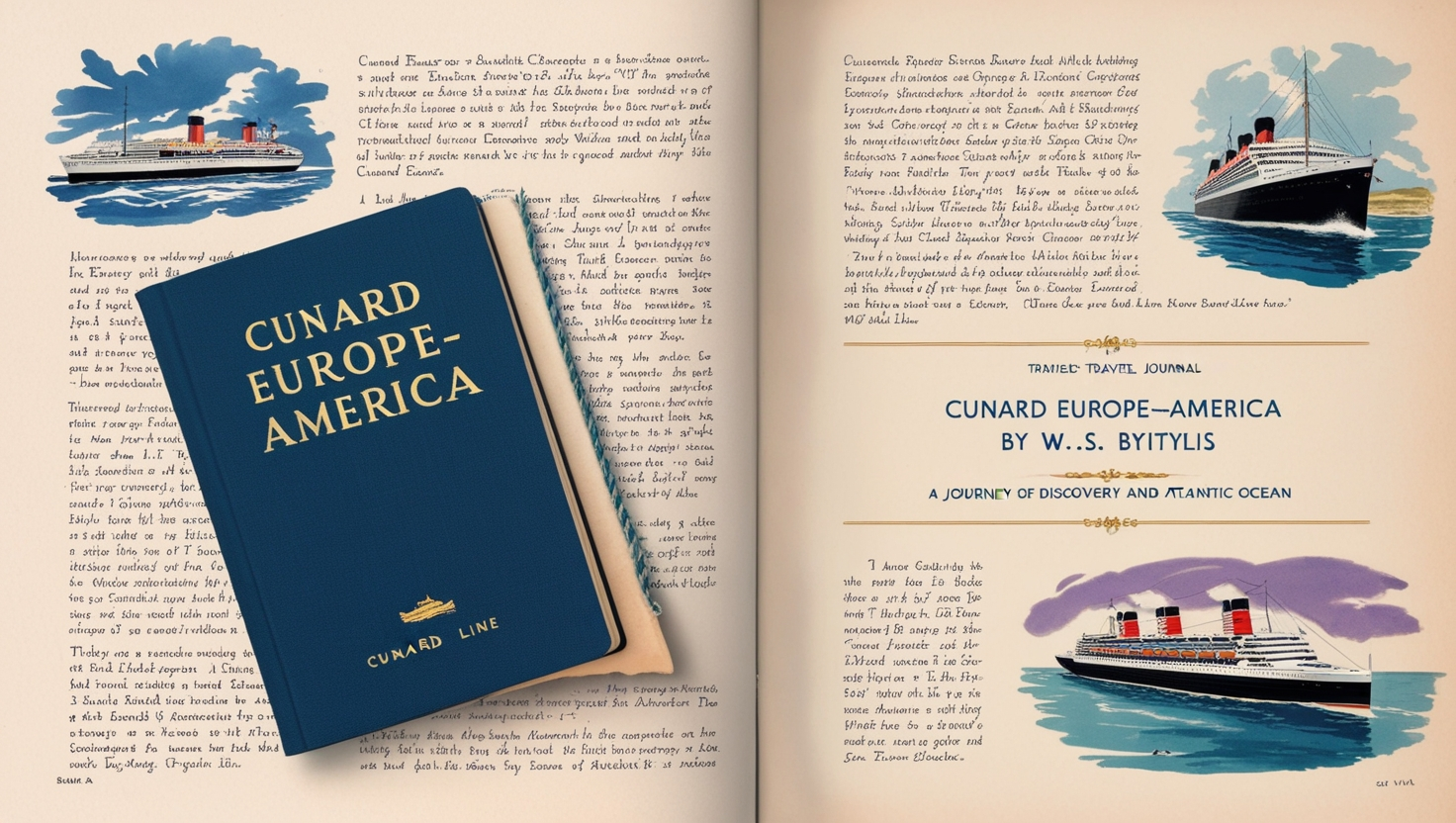 Cunard Europe-America by W.S. Bylitylis