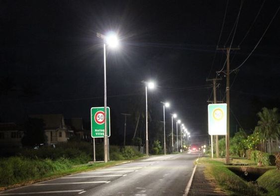 the image displays a solar road light