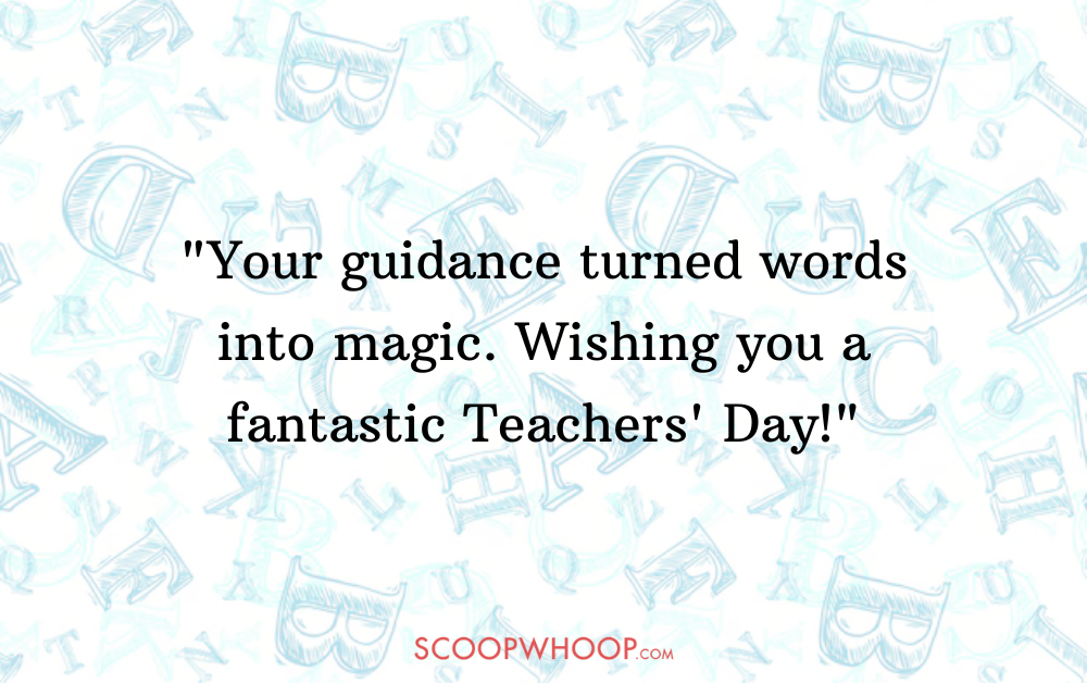 teachers day wishes for english teacher