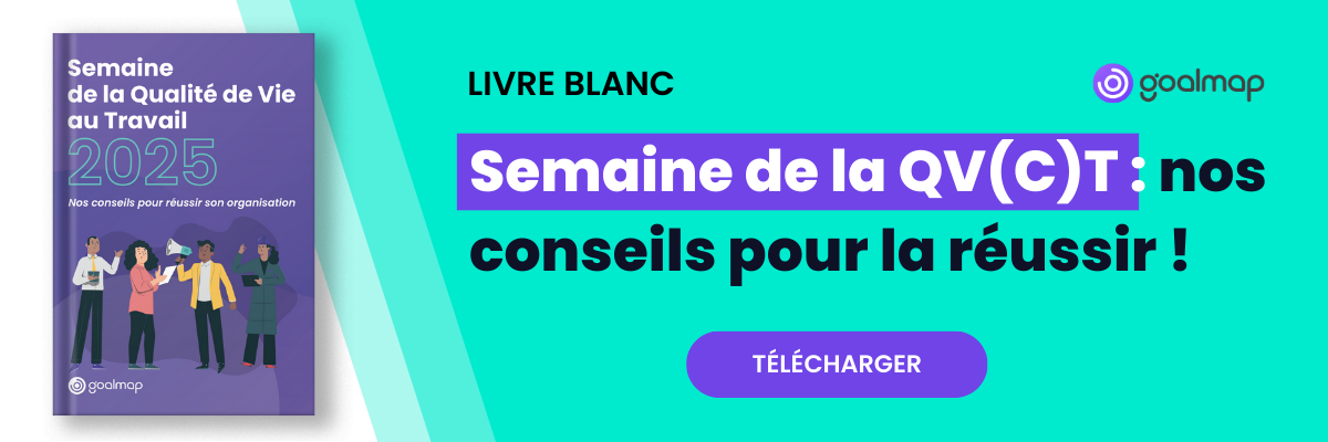 Bannière pour télécharger le livre blanc Goalmap pour réussir votre Semaine QVCT 2025