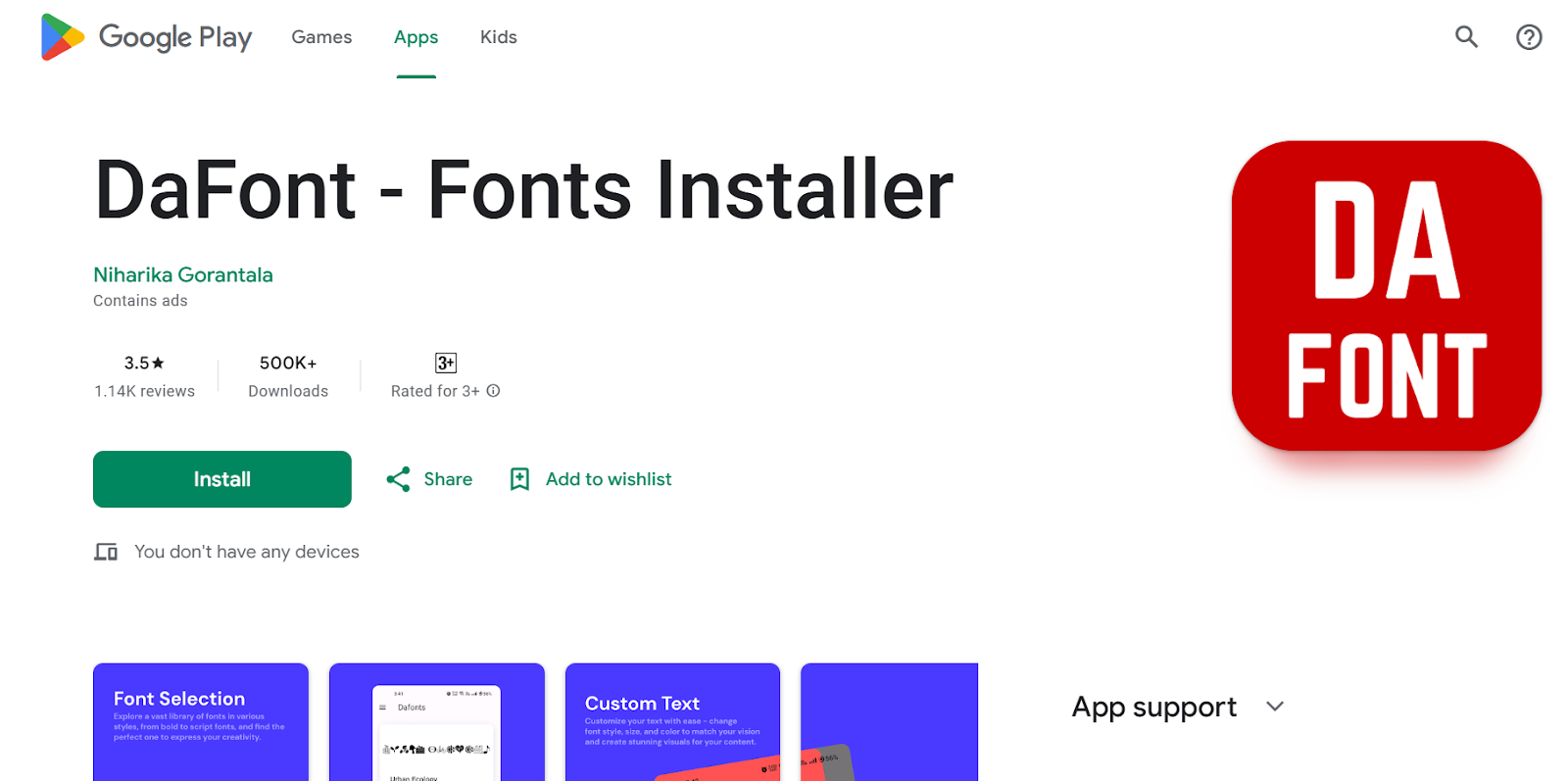 Dafont App
