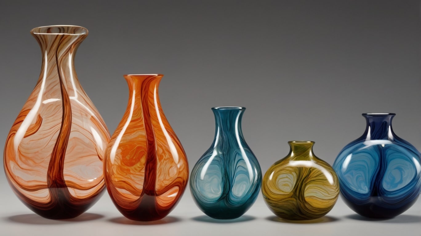 m. stanek handblown glass vase