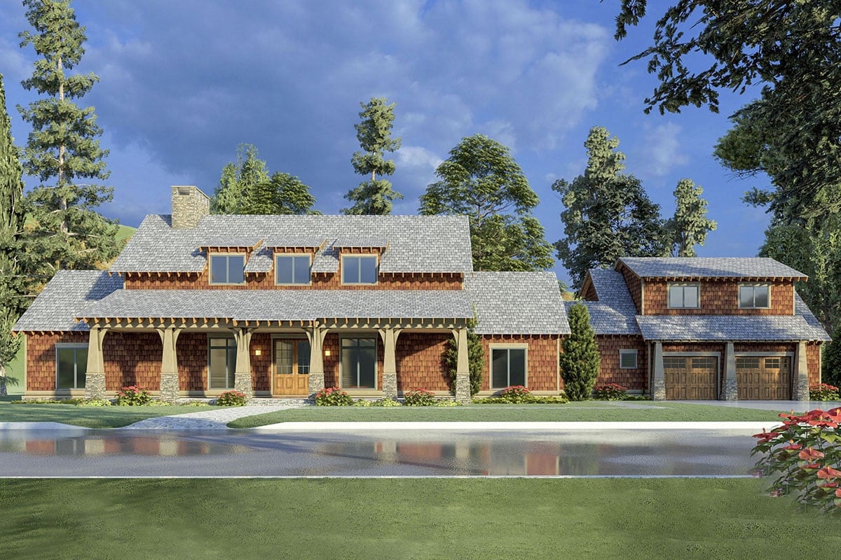 Two-Story 4-Bedroom Mountain Country Home with Balcony and Loft