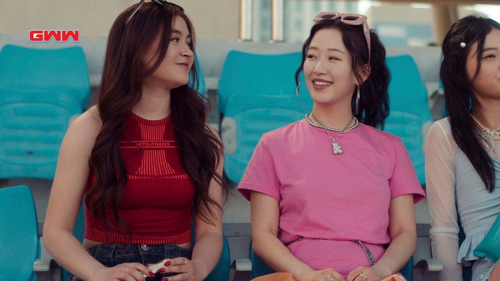 Anna Cathcart as Kitty Song Covey and Gia Kim as Yuri Han in XO Kitty Season 2