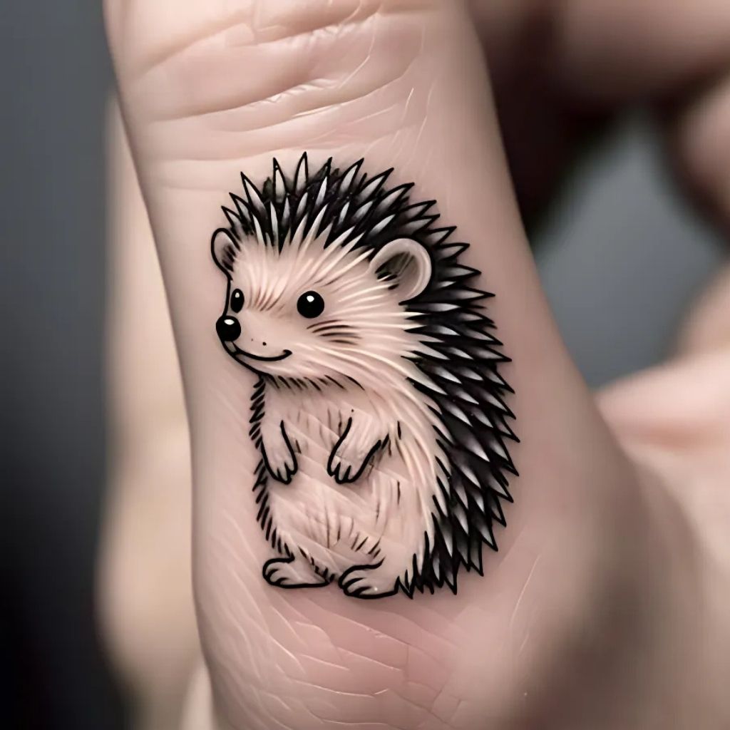 Minimalist Hedgehog Tattoo