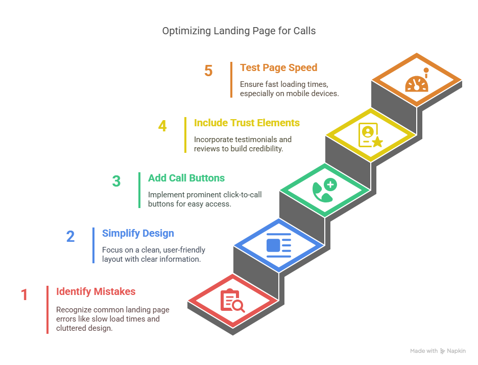 Landing pages for pay per call