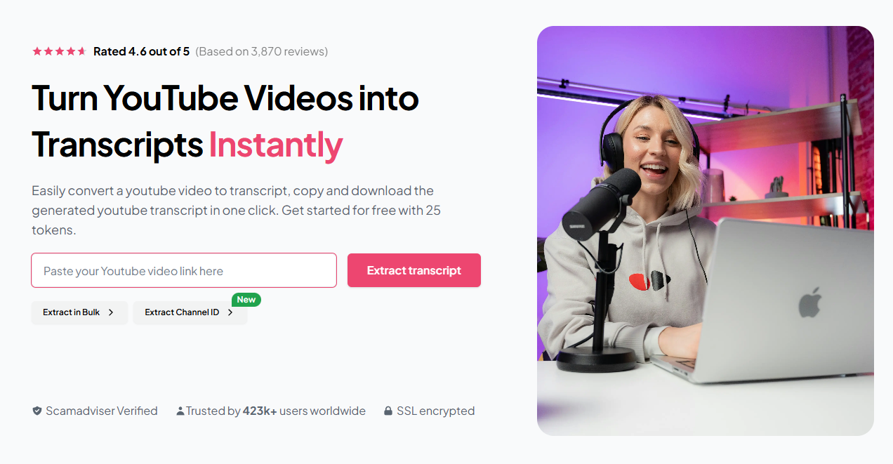 YouTube-transcript.io Online Tool
