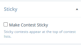 Sticky Contest