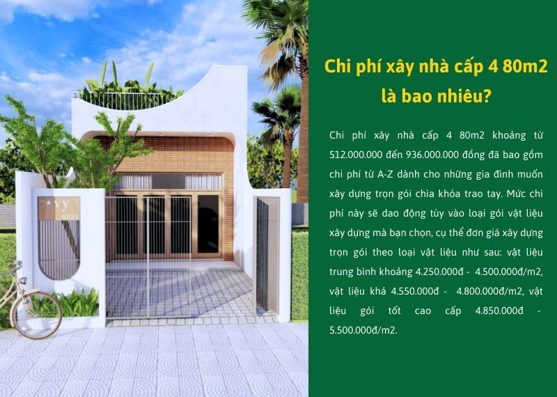 Chi phí xây nhà cấp 4 80m2 là bao nhiêu Xây dựng Nhất Tín