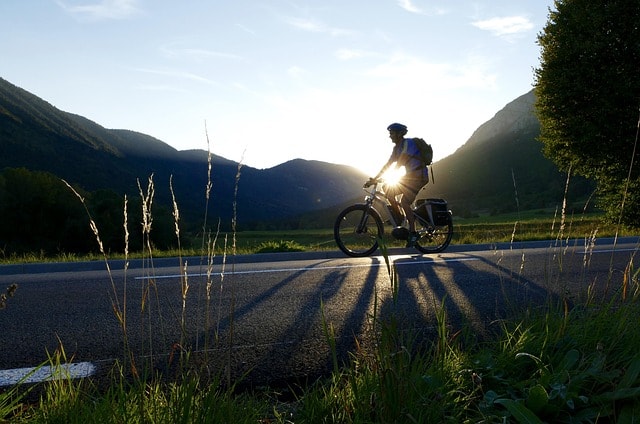 A cyclist.