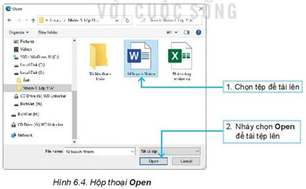 BÀI 6: LƯU TRỮ VÀ CHIA SẺ TỆP TIN TRÊN INTERNETChào mừng các em đến với bài học ngày hôm nay!Thông qua video này, các em sẽ nắm được các kiến thức và kĩ năng như sau:Nắm được kiến thức chung về công cụ để lưu trữ và chia sẻ tệp tin trên mạng Internet.Sử dụng được một số công cụ trực tuyến như Google Drive hay Drop Box... để lưu trữ và chia sẻ tệp tin.HOẠT ĐỘNG KHỞI ĐỘNGTrước khi vào bài giảng, cô có nhiệm vụ sau cho các em:Nhóm em đang cùng nhau làm một bài tập nhóm. Em được giao kế hoạch và phân công công việc cho cả nhóm. Có những cách nào để chia sẻ văn bản này cho các thành viên trong nhóm?Các nhóm hãy tự thảo luận và đưa ra các phương án, chỉ ra ưu nhược điểm của các phương án đó.HOẠT ĐỘNG HÌNH THÀNH KIẾN THỨC