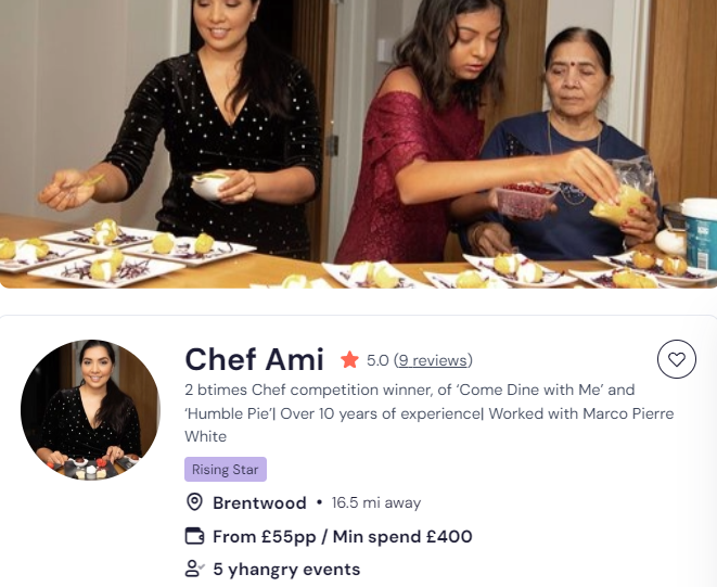 Chef Ami’s hot breakfast catering London