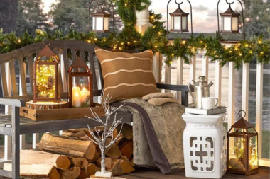 seasonal michigan deck decor ideas to impress your guests festive winter bench with garland lighting custom built okemos