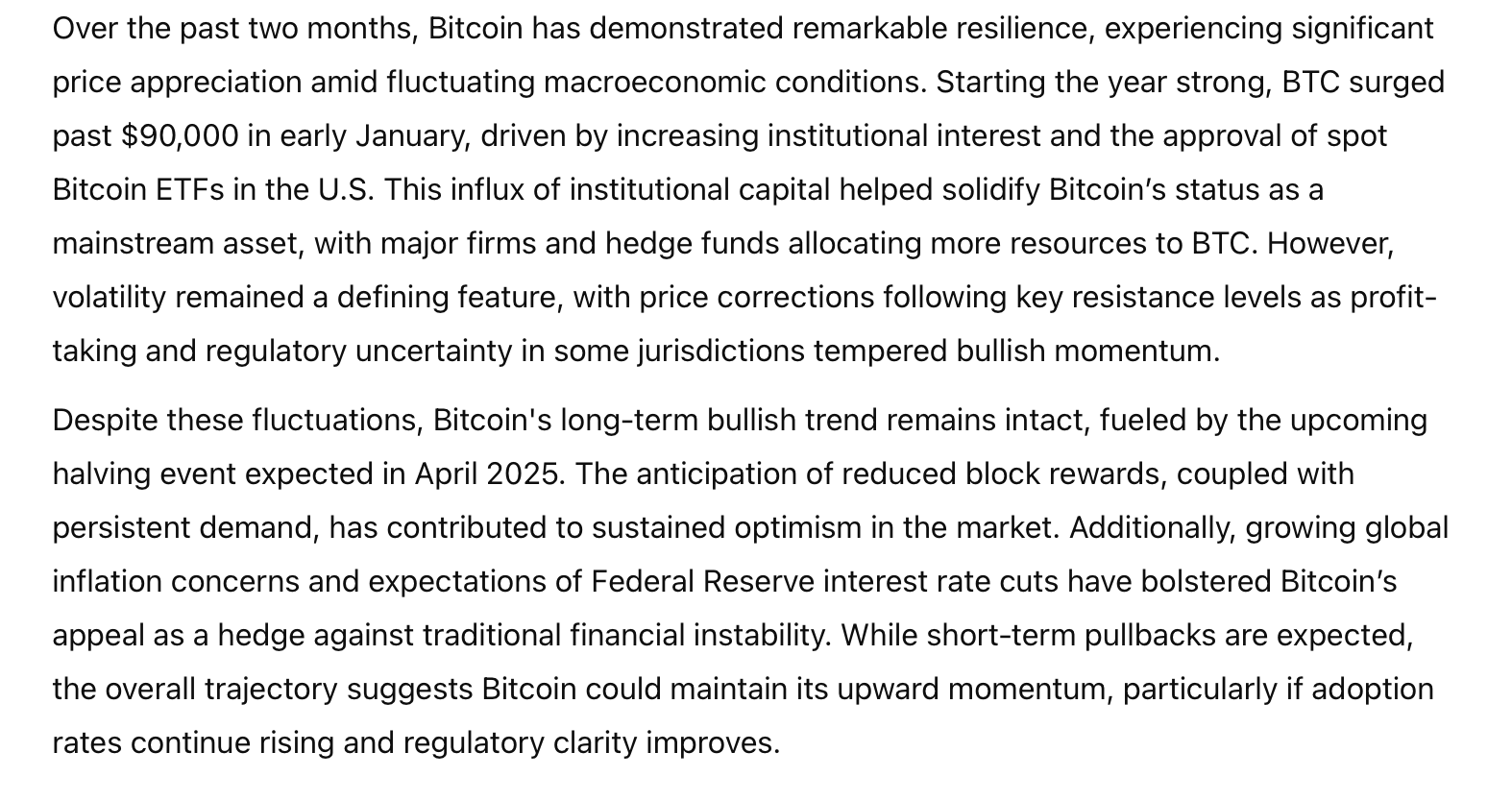 ChatGPT says short-term selloffs are expected