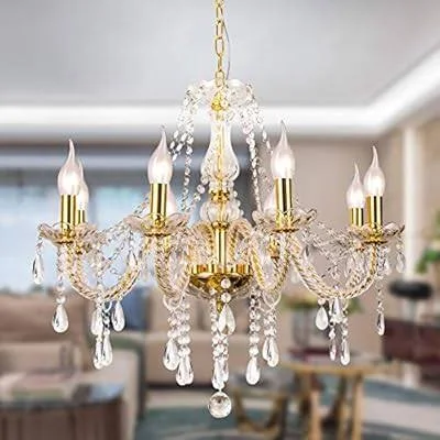 This exceptional Candle chandelier combines vintage grace with eternal beauty through itsatórtment of jewelled decorative lights which form graceful curves.

