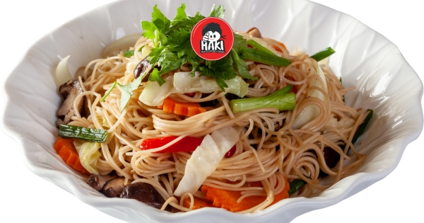 bún xào chay nấm rơm