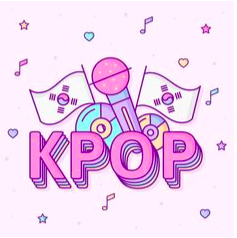 This contains an image of kpop logo